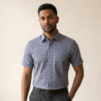 Men's Short-Sleeve Cotton Shirt-Azzella London