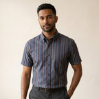 Men's Short-Sleeve Cotton Shirt-Azzella London