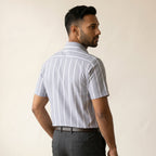 Men's Short-Sleeve Cotton Shirt-Azzella London
