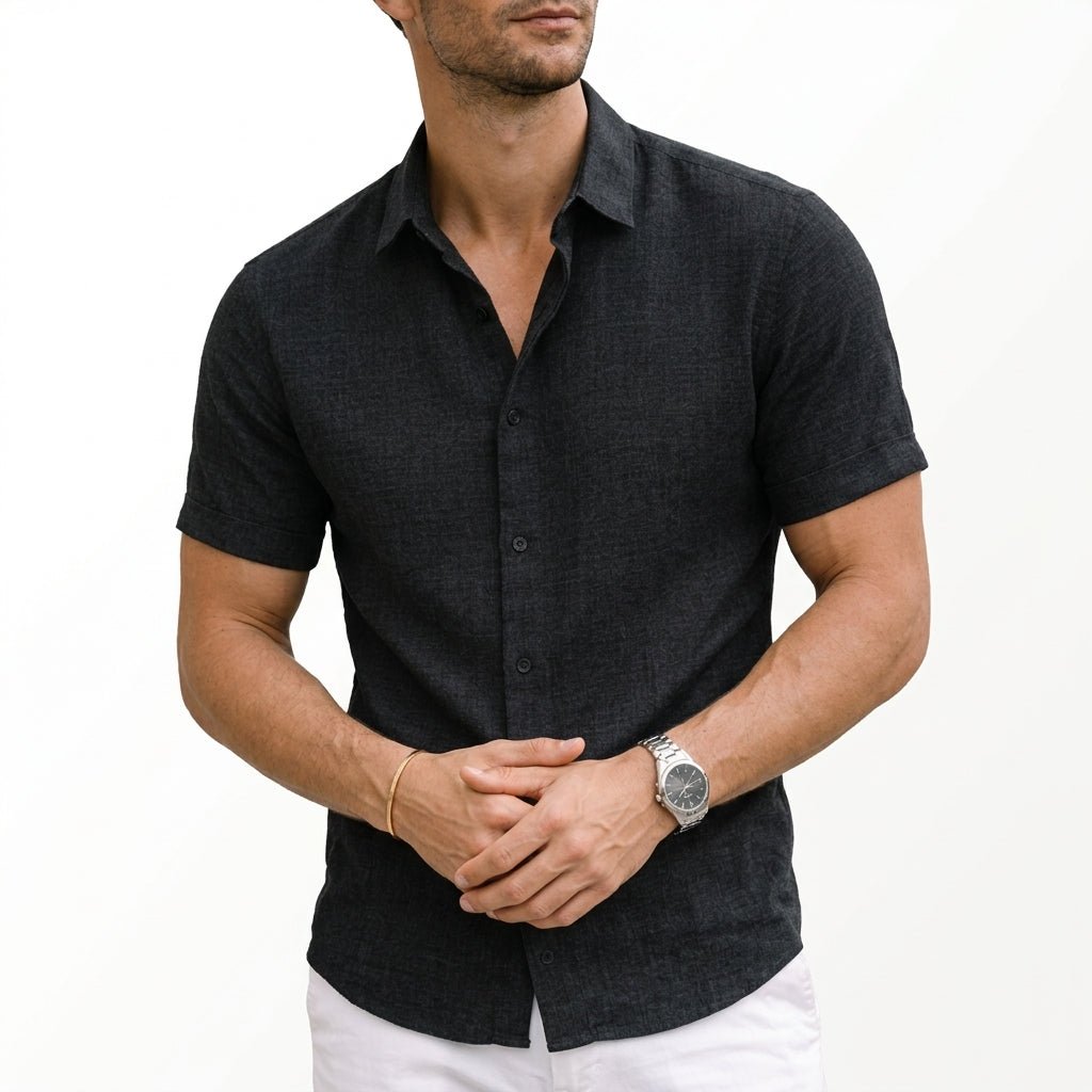 Men's Short Sleeve Shirt-Azzella London