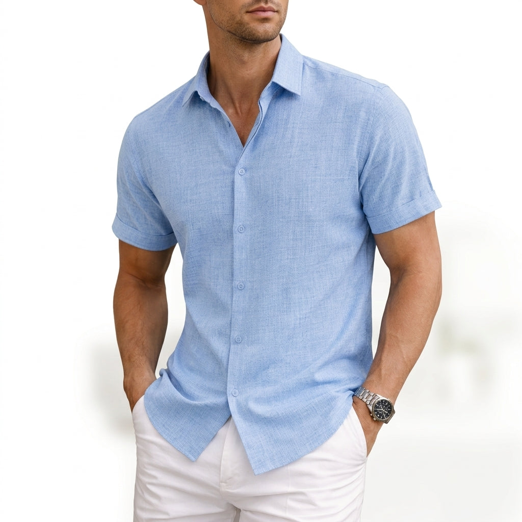 Men's Short Sleeve Shirt-Azzella London