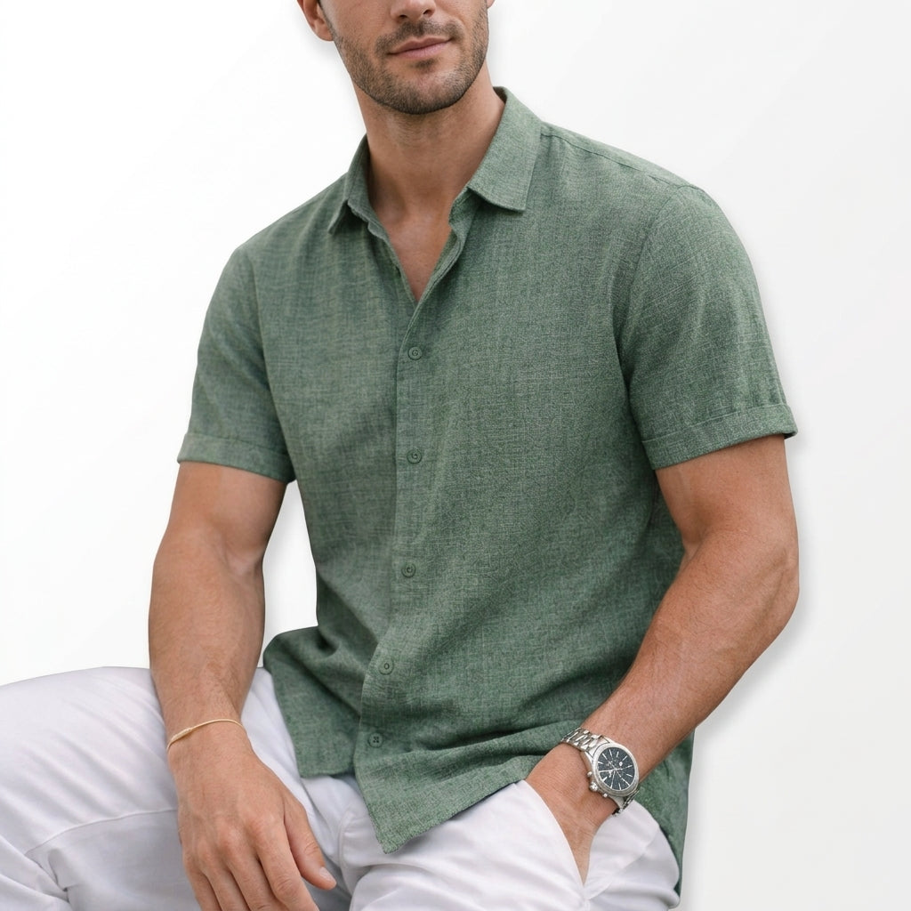Men's Short Sleeve Shirt-Azzella London