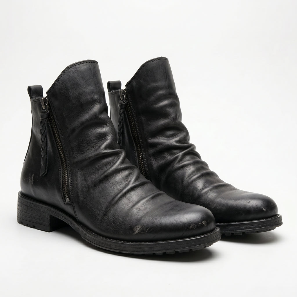 Men's Side-Zip Ankle Boots-Azzella London