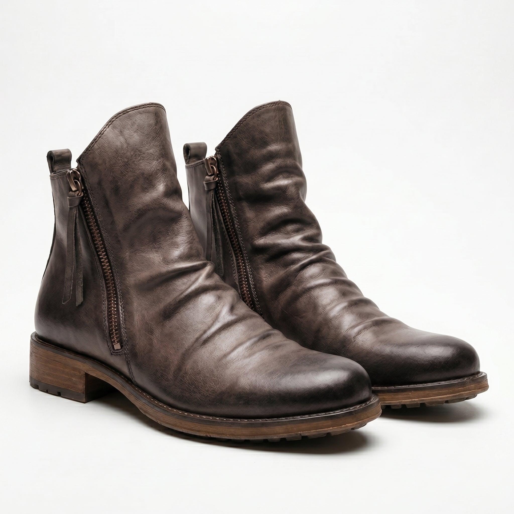 Men's Side-Zip Ankle Boots-Azzella London