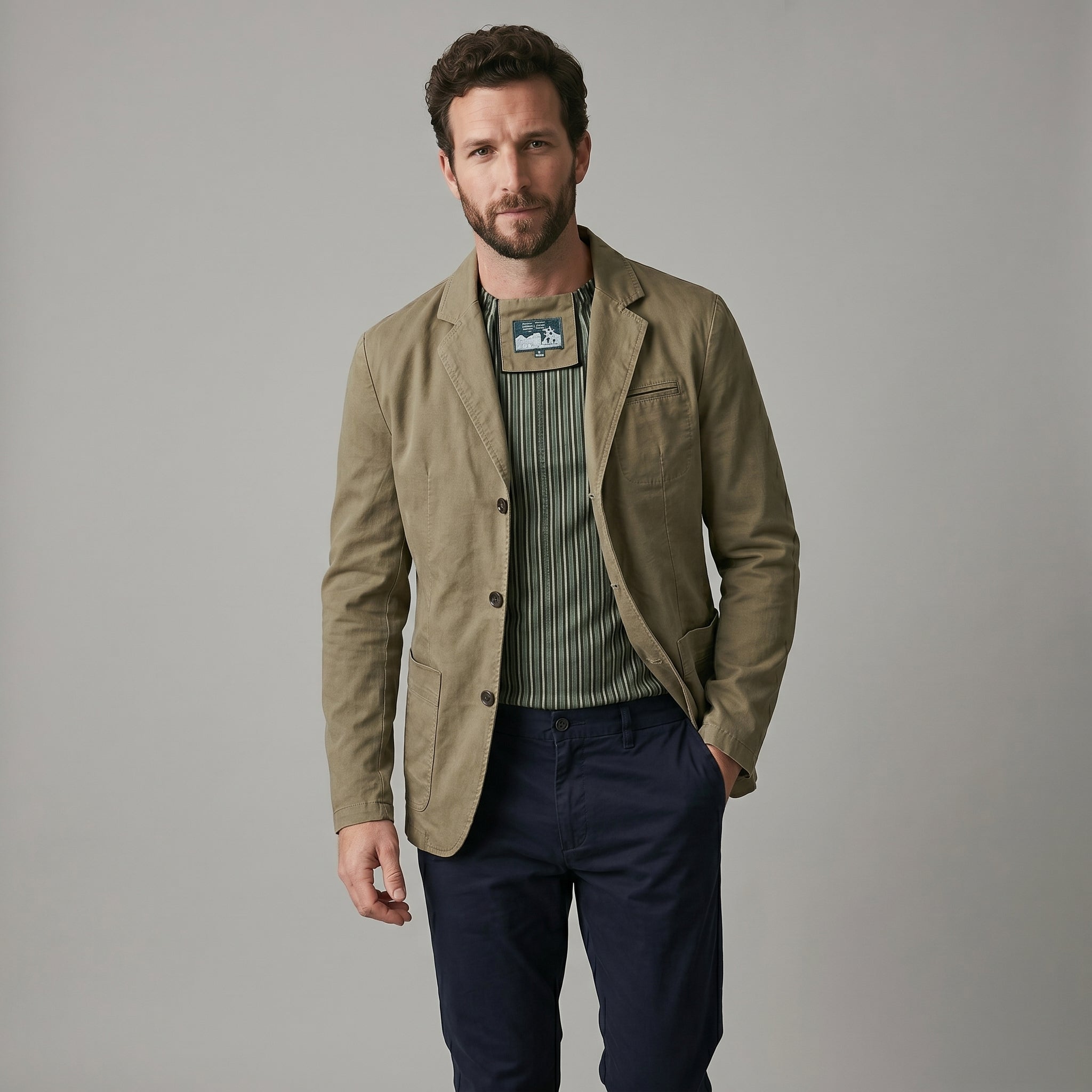 Men's Slim-Fit Blazer Jacket-Azzella London