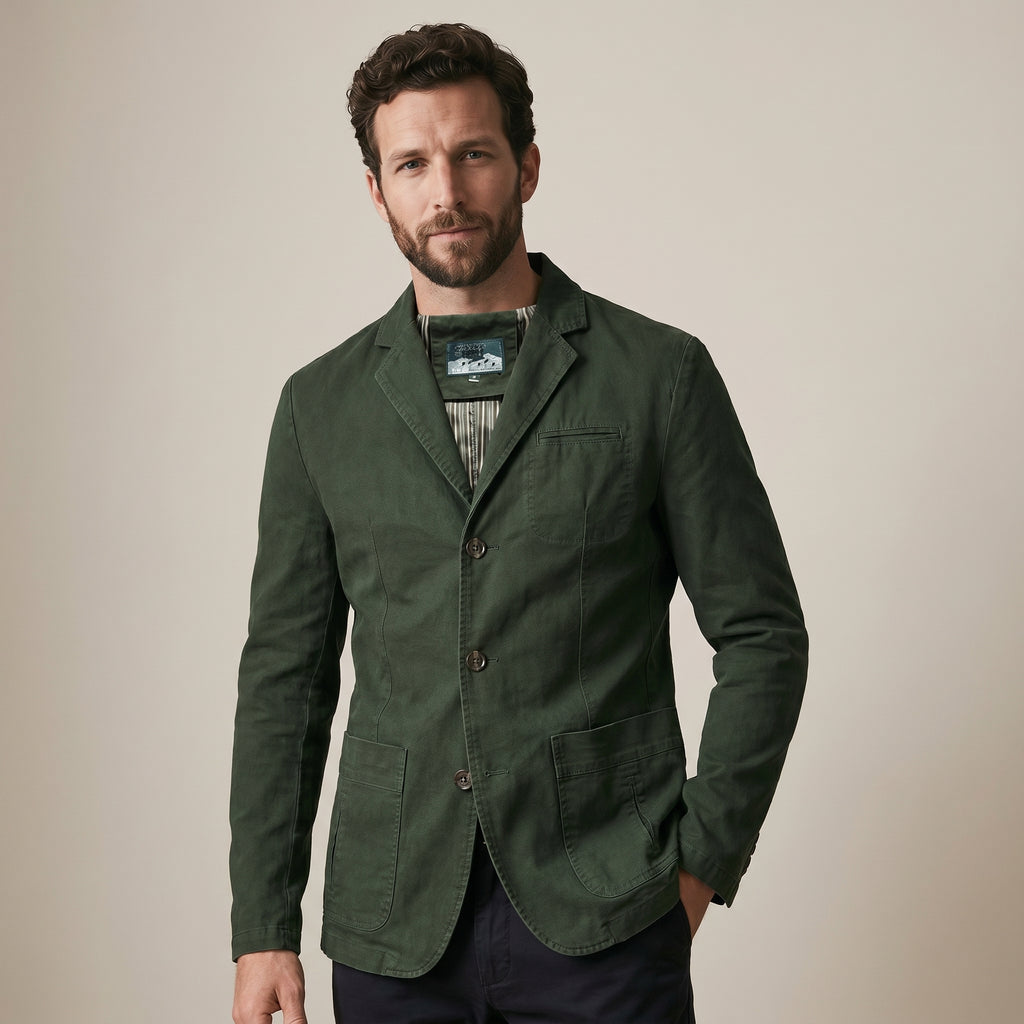 Men's Slim-Fit Blazer Jacket-Azzella London