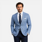 Men’s Slim Fit Linen Smart Casual Summer Blazer-Azzella London