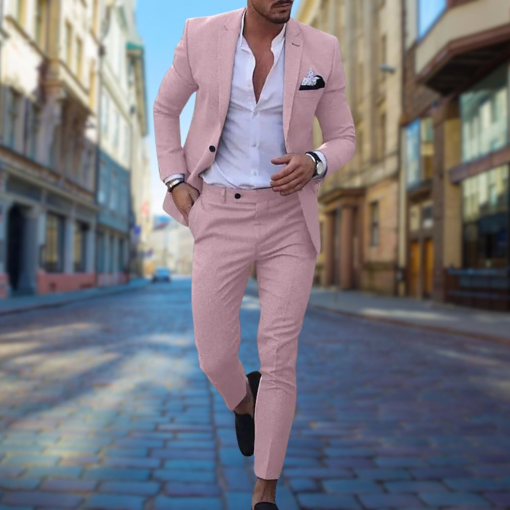 Men’s Slim Fit Suit – Stylish Comfortable Tailored Formalwear for Everyday Occasions-Azzella London