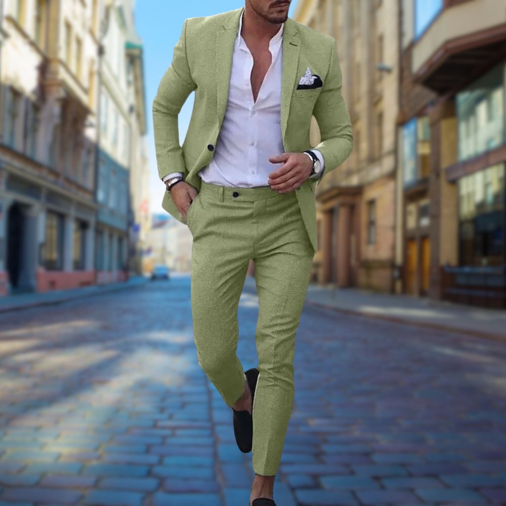Men’s Slim Fit Suit – Stylish Comfortable Tailored Formalwear for Everyday Occasions-Azzella London