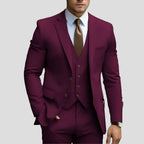 Men's Slim Fit Three Piece Suit-Azzella London