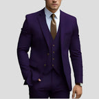 Men's Slim Fit Three Piece Suit-Azzella London
