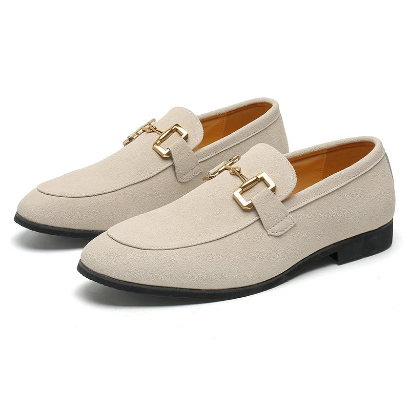 Men's Slip-On Loafers with Metal Detail-Azzella London