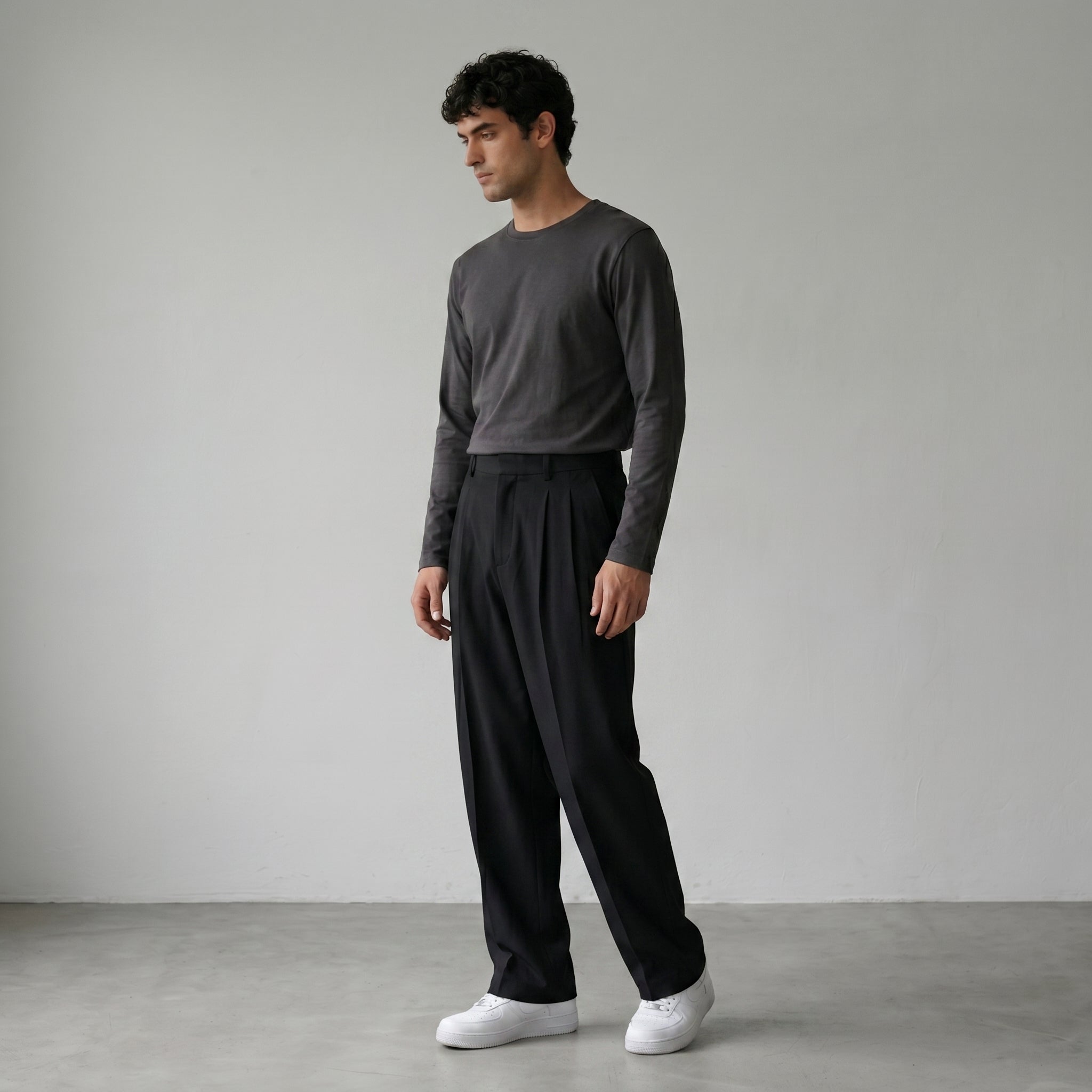 Men's Smart Casual Straight-Leg Trousers-Azzella London