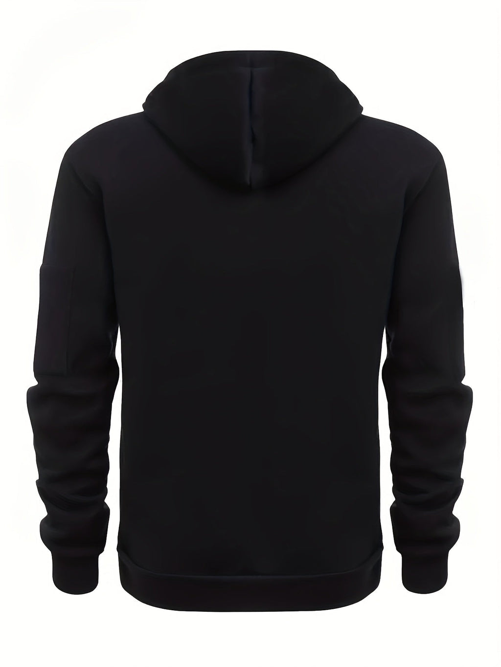 Men's Solid Zip Hoodie-Hoodie-Azzella London