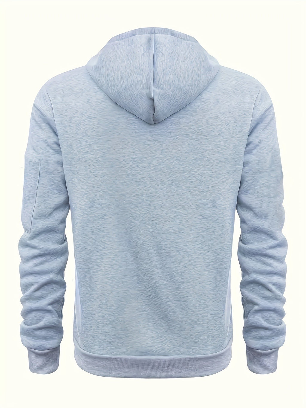 Men's Solid Zip Hoodie-Hoodie-Azzella London