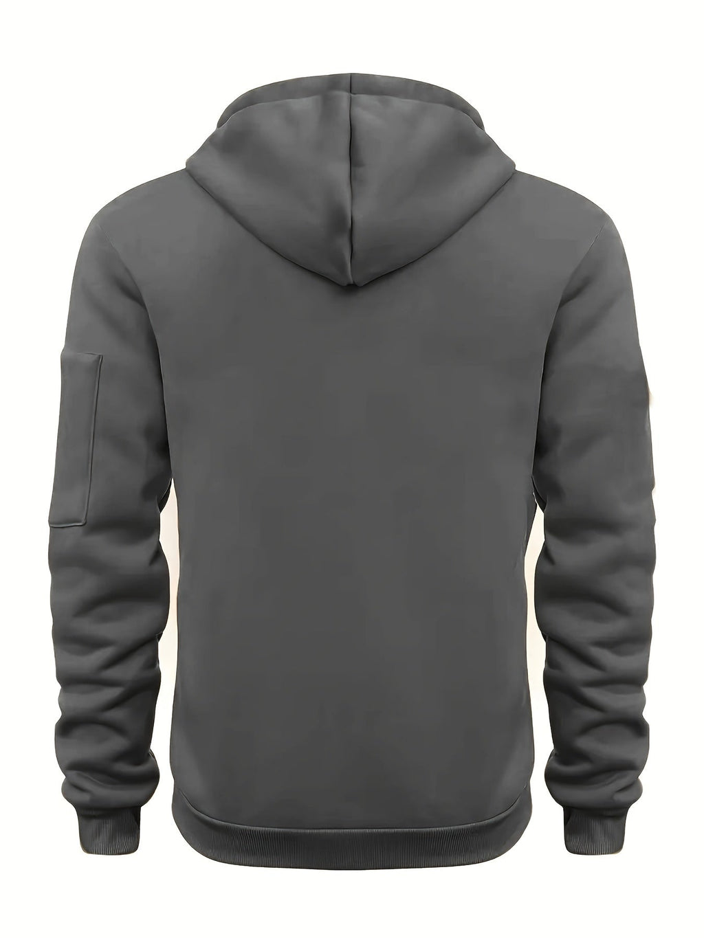 Men's Solid Zip Hoodie-Hoodie-Azzella London