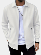Men's Sports Lapel Zip Jacket-Jacket-Azzella London