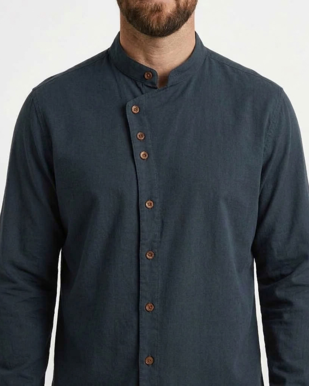 Men's Stand Collar Shirt-Azzella London