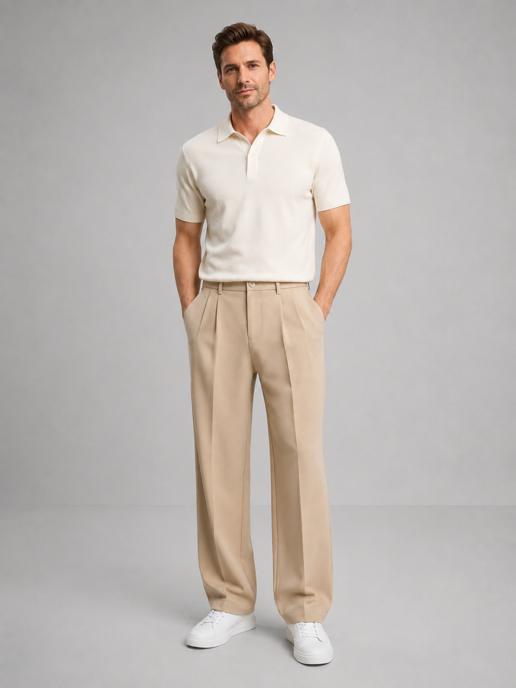 Men's Straight Leg Trousers-Azzella London