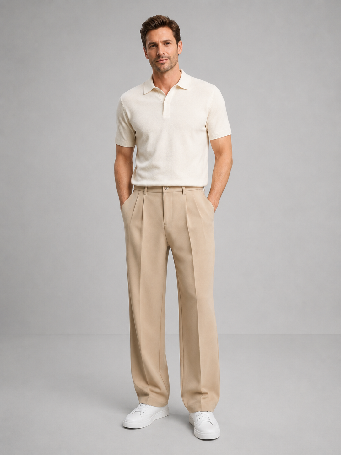 Men's Straight Leg Trousers-Azzella London