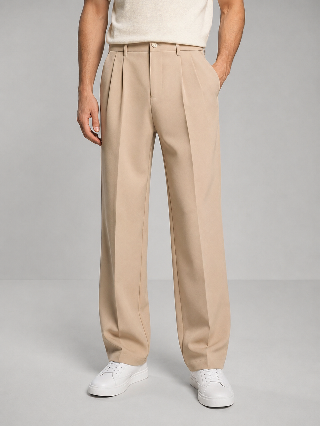 Men's Straight Leg Trousers-Azzella London