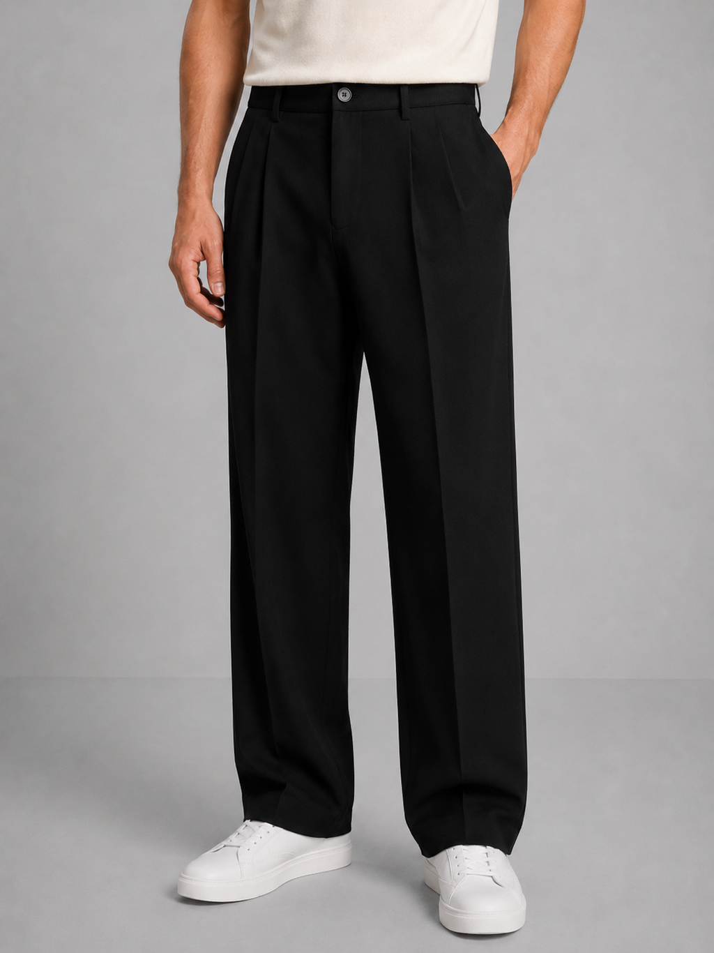 Men's Straight Leg Trousers-Azzella London