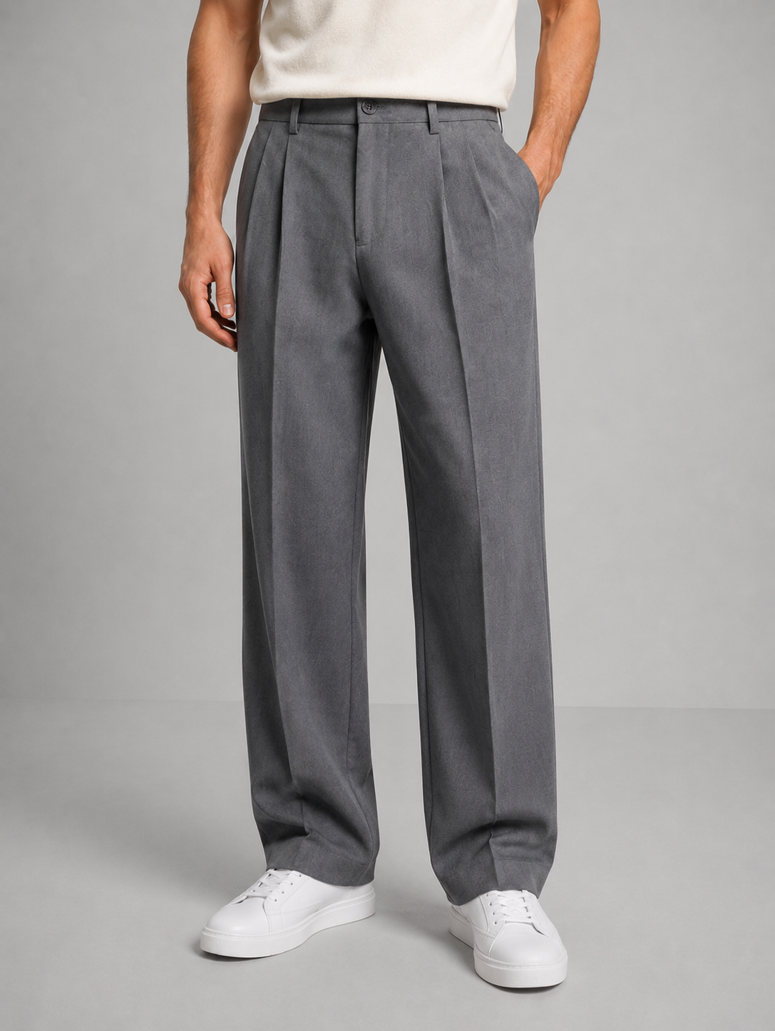 Men's Straight Leg Trousers-Azzella London
