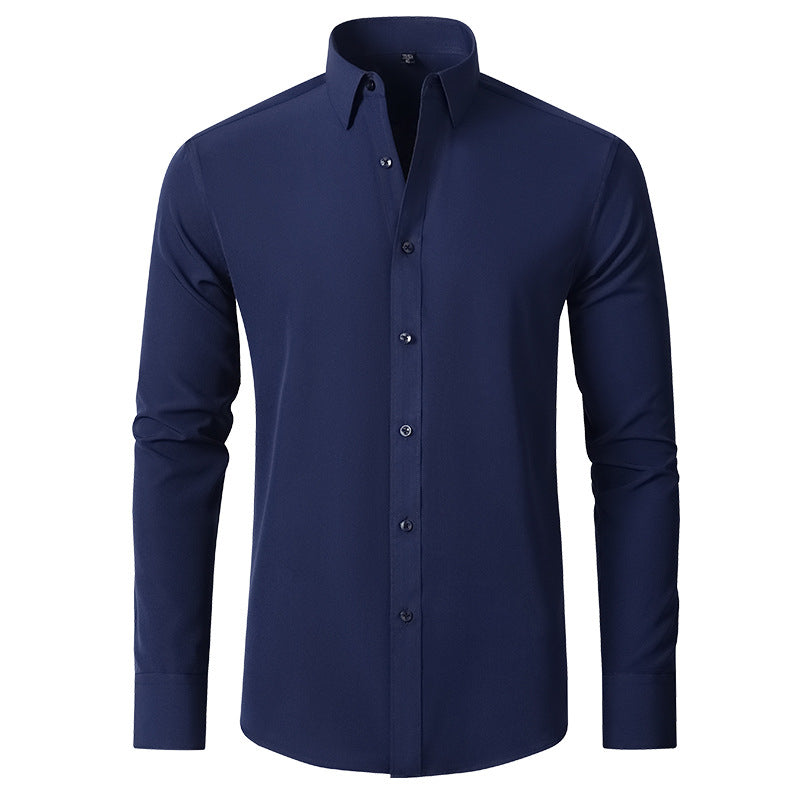Men’s Stretch Dress Shirt Wrinkle Resistant Slim Fit Shirt-Azzella London