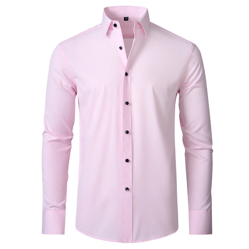 Men’s Stretch Dress Shirt Wrinkle Resistant Slim Fit Shirt-Azzella London