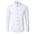 Men’s Stretch Dress Shirt Wrinkle Resistant Slim Fit Shirt-Azzella London