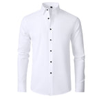 Men’s Stretch Dress Shirt Wrinkle Resistant Slim Fit Shirt-Azzella London