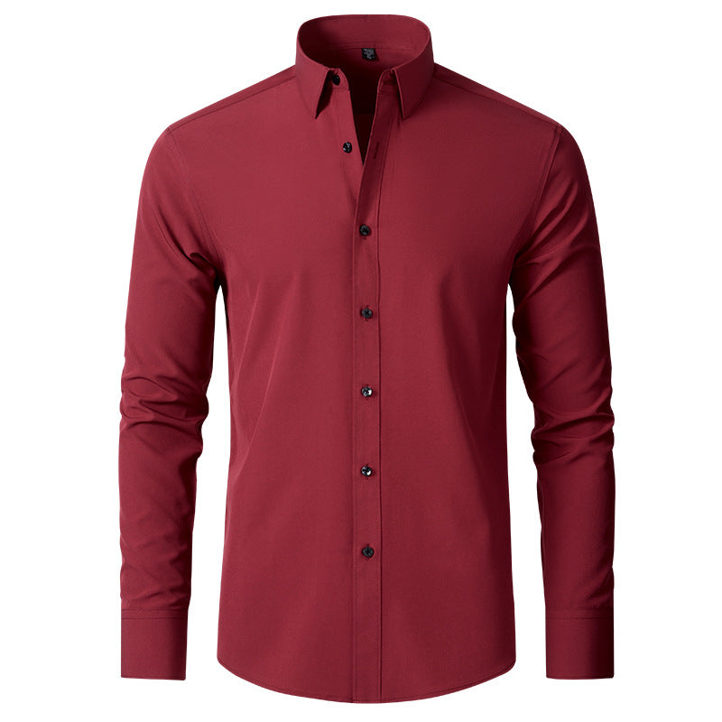 Men’s Stretch Dress Shirt Wrinkle Resistant Slim Fit Shirt-Azzella London
