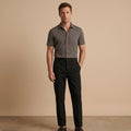 Men's Stretch Straight-Leg Trousers-Azzella London