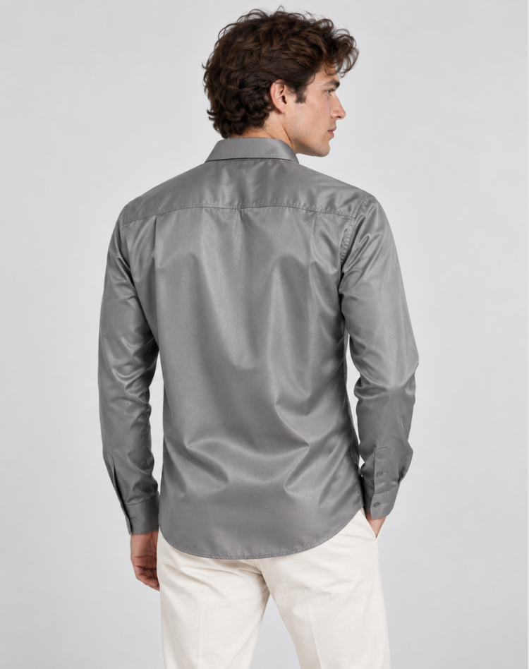 Men's Stretch Wrinkle Shirt-Azzella London