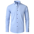 Men's Stretch Wrinkle Shirt-Azzella London