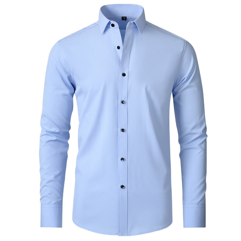 Men's Stretch Wrinkle Shirt-Azzella London