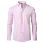 Men's Stretch Wrinkle Shirt-Azzella London