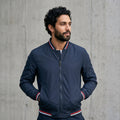 Men's Striped-Trim Bomber Jacket-Azzella London