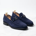 Men's Suede Bit Loafers-Azzella London