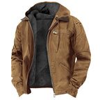 Men's Suede Hooded Jacket-Azzella London