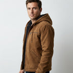 Men's Suede Hooded Jacket-Azzella London