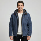 Men's Suede Hooded Jacket-Azzella London