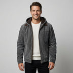 Men's Suede Hooded Jacket-Azzella London