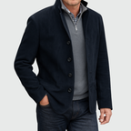 Men's Suede Style Button Jacket-Jacket-Azzella London