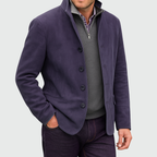 Men's Suede Style Button Jacket-Jacket-Azzella London