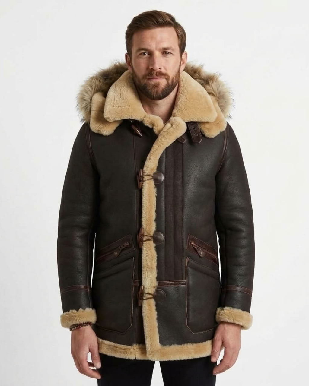 Men's Tailored Hooded Winter Jacket-Azzella London