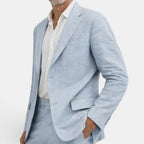 Men's Tailored Linen Suit Set-Suit-Azzella London