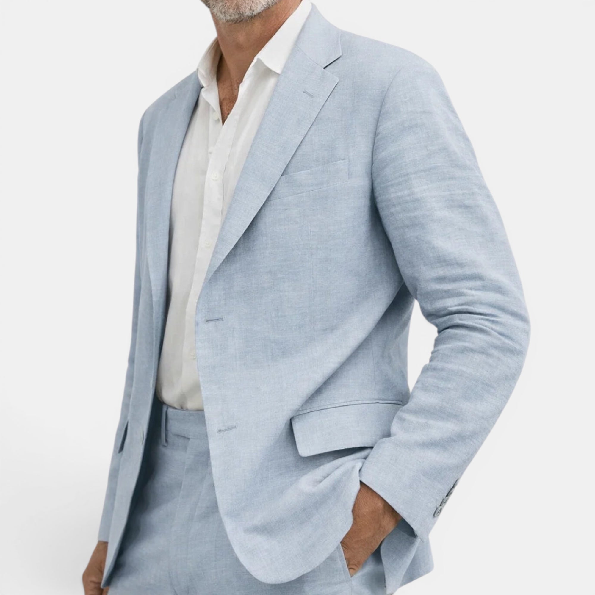 Men's Tailored Linen Suit Set-Suit-Azzella London