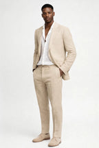 Men’s Tailored Two-Piece Blazer and Trouser Smart Suit-Azzella London