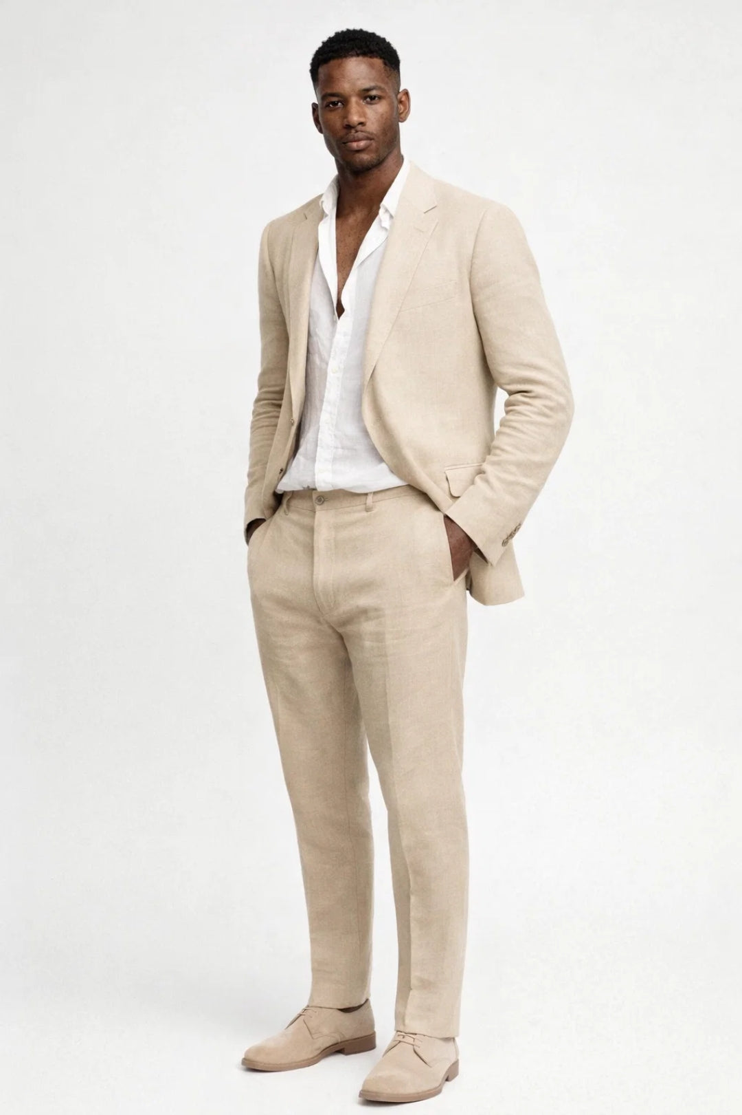 Men’s Tailored Two-Piece Blazer and Trouser Smart Suit-Azzella London